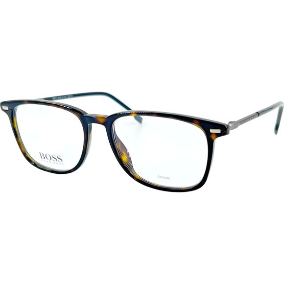 Hugo Boss Boss 1124 U Mens Plastic Eyeglass Frame 0086 Dark Havana 53-17 Italy - Picture 1 of 7